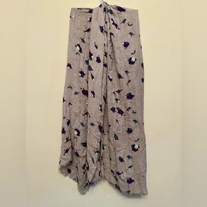 “Pigeon Parade” Watercolor Print Scarf OS